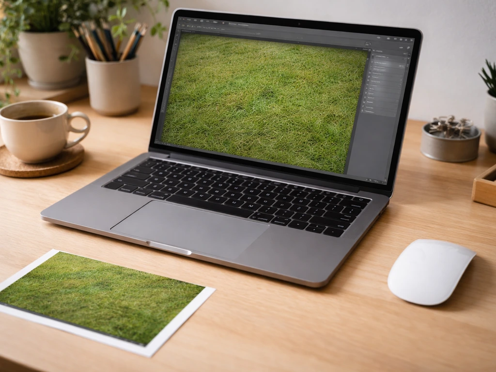 Texture herbe Photoshop : workflow réaliste et sans raccord