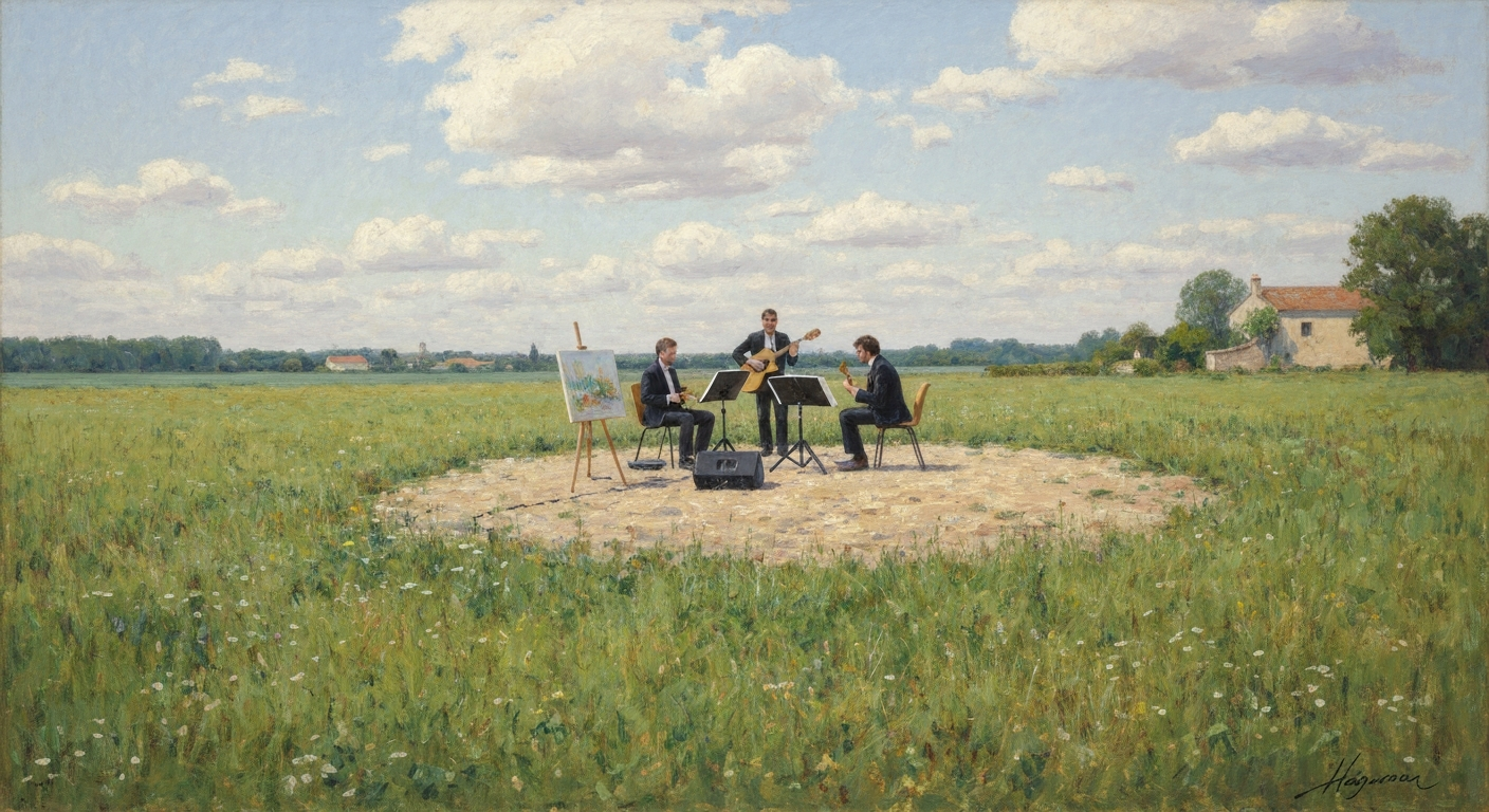 Rock en herbe : peindre l’herbe et jeunes musiciens impressionnistes