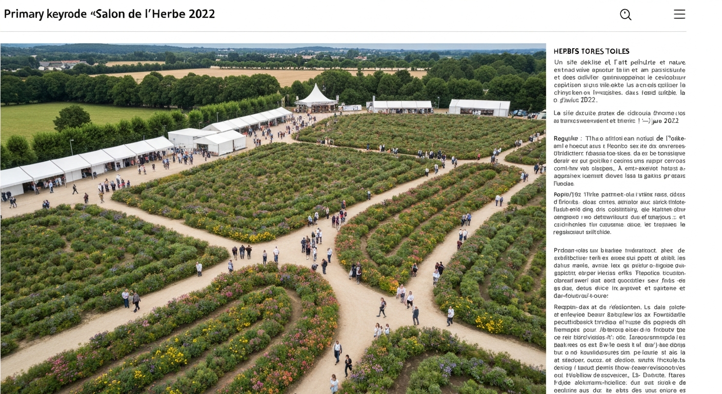Vue aérienne de la vitrine fourragère du Salon de l'herbe 2022 à Villefranche-d'Allier, parcelle de démonstration de plus de 2 hectares
